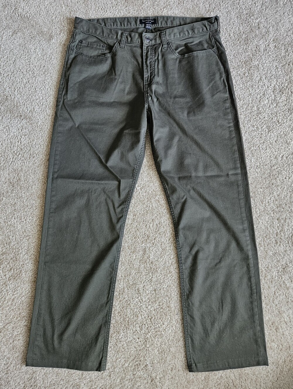 Banana Republic Men's Olive Pants - Straight Leg 36x34